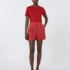 Katoenen T-shirt, rood Katoenen T-shirt, rood