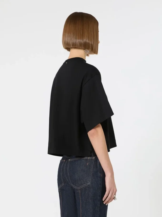 Katoenen T-shirt, zwart Katoenen T-shirt, zwart