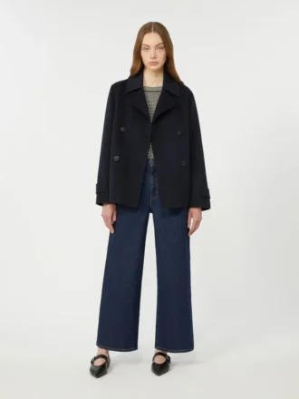 Katoenen trui met ronde hals, marineblauw