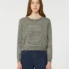 Katoenen trui met ronde hals, marineblauw