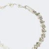 Ketting met kralen en metallic details, zilver Ketting met kralen en metallic details, zilver