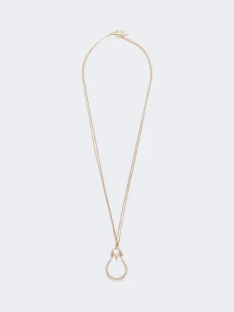 Ketting met monogramhanger, goud