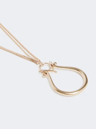 Ketting met monogramhanger, goud
