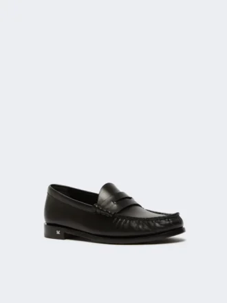 Klassieke leren mocassins, zwart