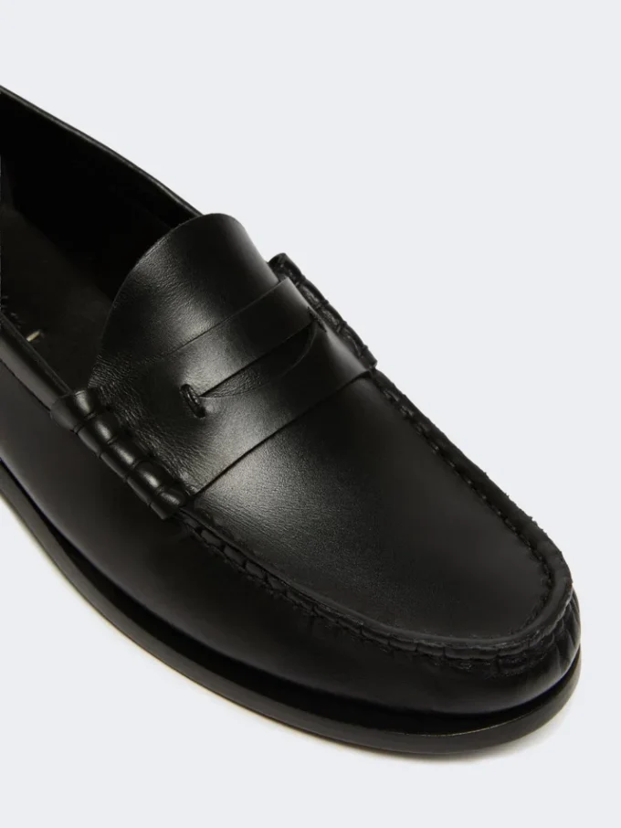 Klassieke leren mocassins, zwart