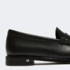 Klassieke leren mocassins, zwart