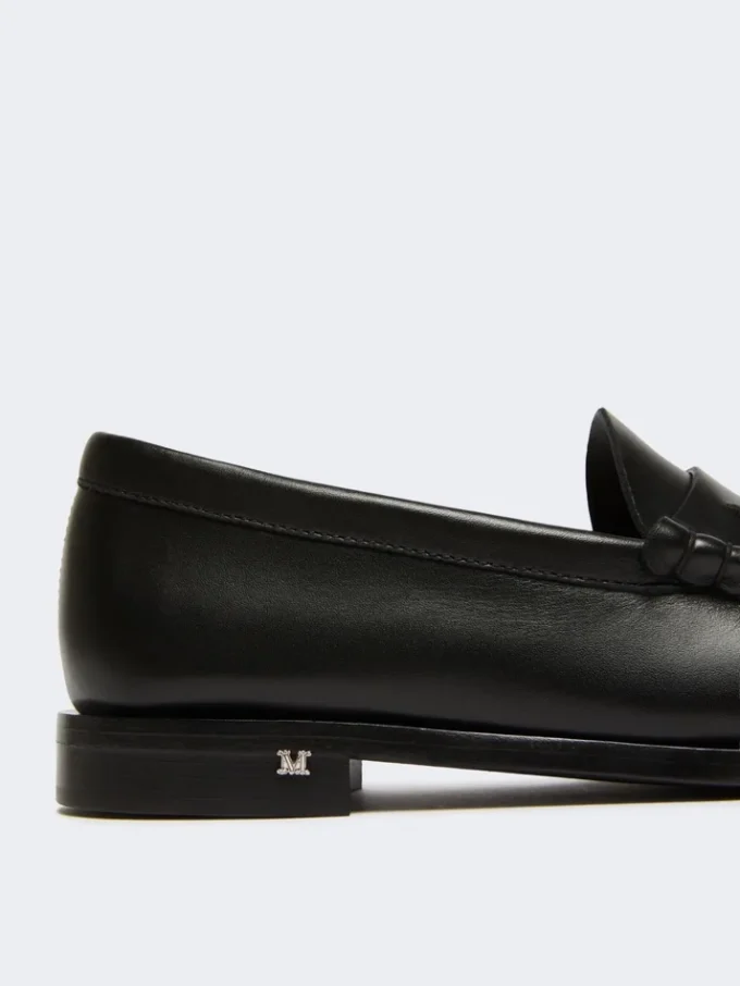 Klassieke leren mocassins, zwart