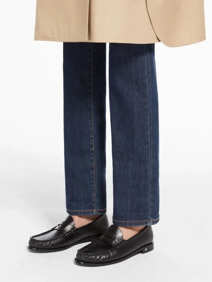 Klassieke leren mocassins, zwart