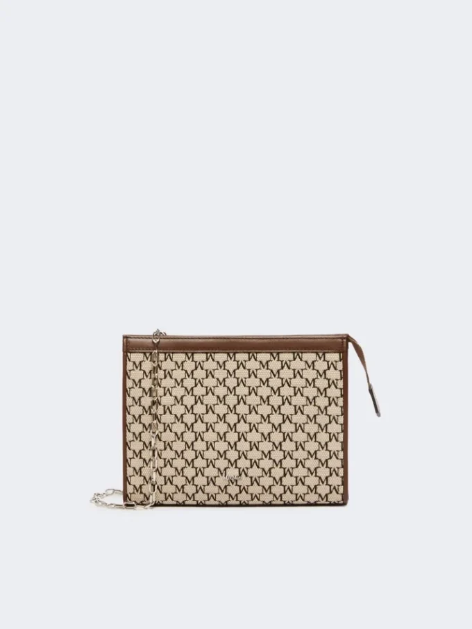 Klein zakje van katoenjacquard, zwart