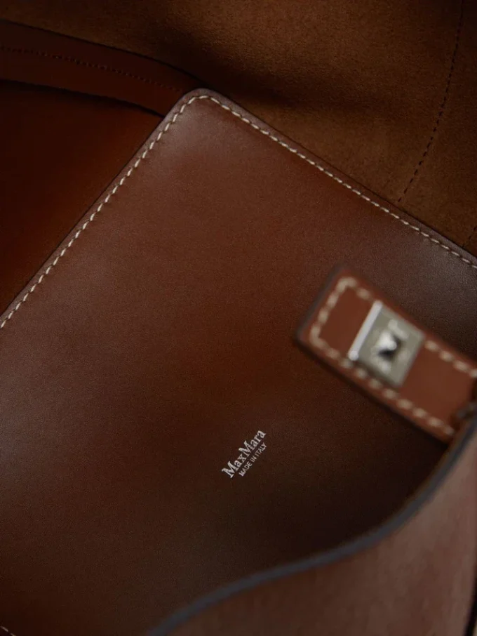 Kleine bucket bag, bruin