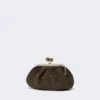 Kleine pasticcino-tas met raffia-effect, donkerbruin Kleine pasticcino-tas met raffia-effect, donkerbruin