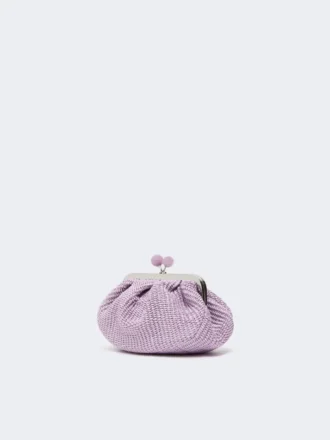 Kleine pasticcino-tas met raffia-effect, lila