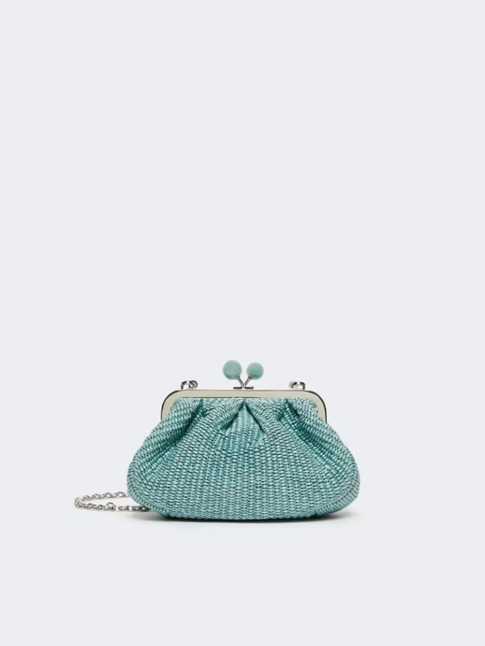 Kleine pasticcino-tas met raffia-effect, olie Kleine pasticcino-tas met raffia-effect, olie