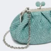 Kleine pasticcino-tas met raffia-effect, olie Kleine pasticcino-tas met raffia-effect, olie