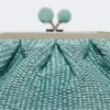Kleine pasticcino-tas met raffia-effect, olie Kleine pasticcino-tas met raffia-effect, olie