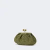Kleine pasticcino-tas met raffia-effect, saliegroen Kleine pasticcino-tas met raffia-effect, saliegroen