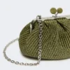 Kleine pasticcino-tas met raffia-effect, saliegroen Kleine pasticcino-tas met raffia-effect, saliegroen