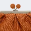 Kleine pasticcino-tas met raffia-effect, zalmkleurig Kleine pasticcino-tas met raffia-effect, zalmkleurig