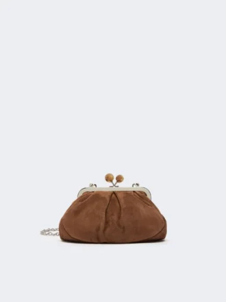 Kleine suède Pasticcino-tas, donkerbruin