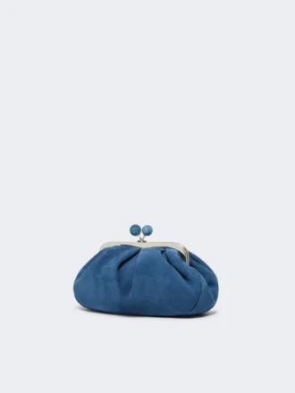 Kleine suède Pasticcino-tas, korenbloemblauw