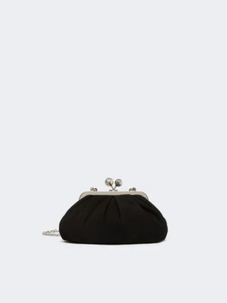 Kleine suède Pasticcino-tas, zwart