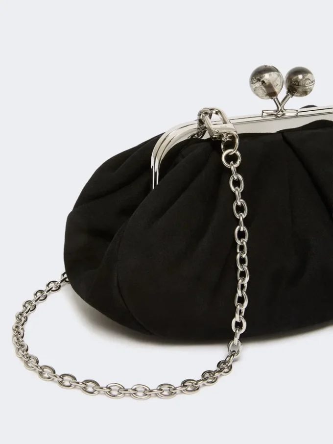Kleine suède Pasticcino-tas, zwart Kleine suède Pasticcino-tas, zwart