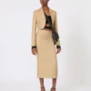 Slim-fit rok van linnen twill, camel Slim-fit rok van linnen twill, camel
