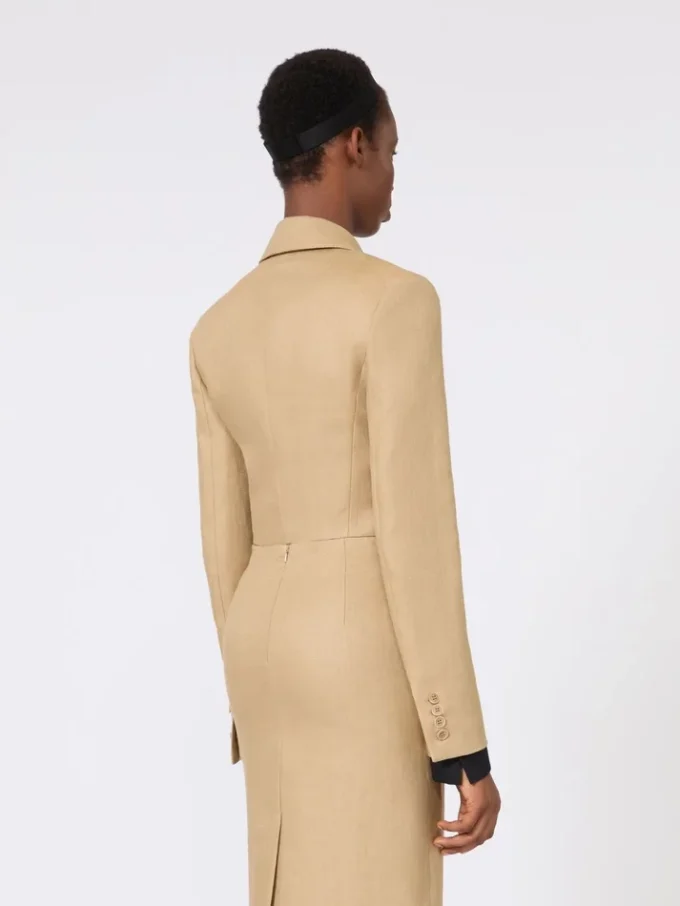 Kort jasje van linnen twill, camel Kort jasje van linnen twill, camel