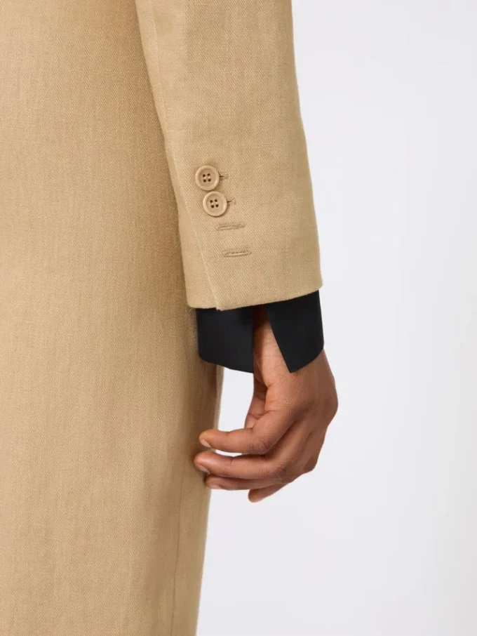 Kort jasje van linnen twill, camel Kort jasje van linnen twill, camel