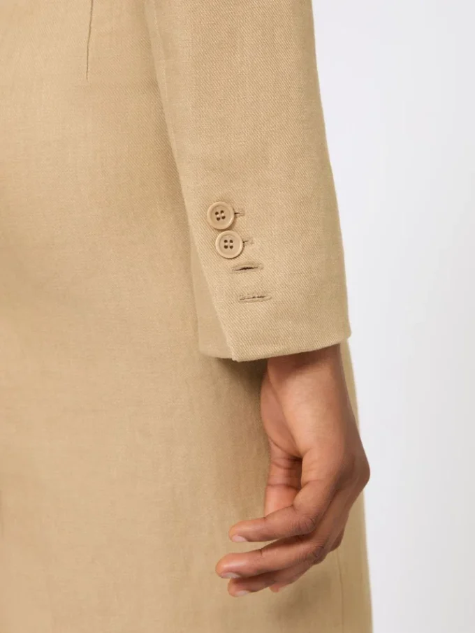 Kort jasje van linnen twill, camel Kort jasje van linnen twill, camel