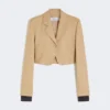 Kort jasje van linnen twill, camel Kort jasje van linnen twill, camel