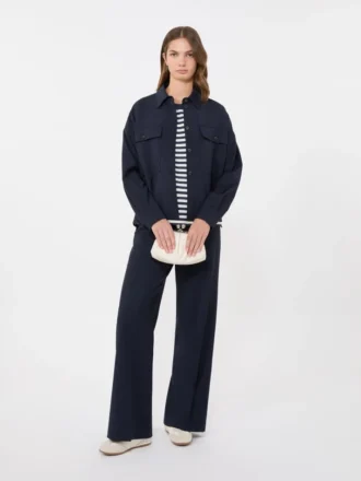 Kort jasje van wol, marineblauw