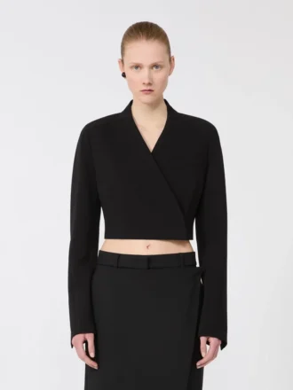Kort jersey jasje, zwart