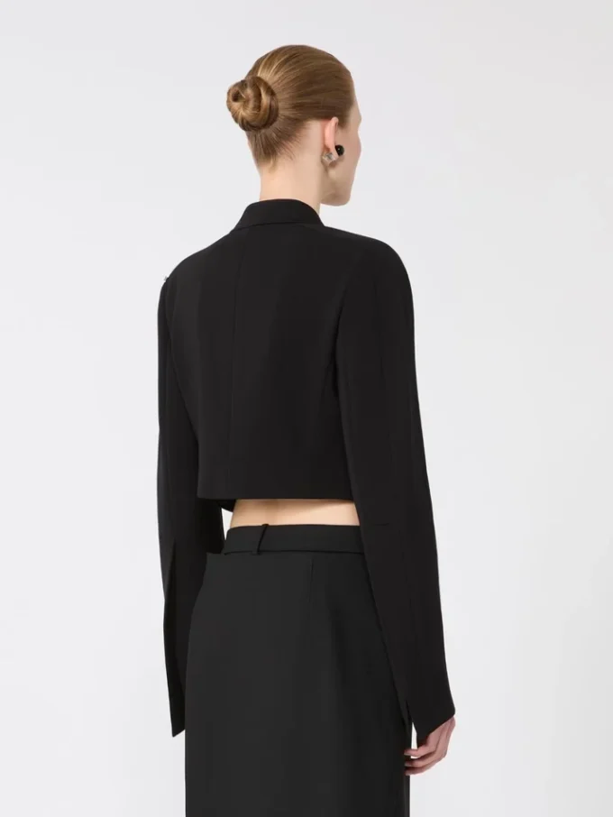 Kort jersey jasje, zwart