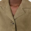 Kort suède jasje, modderkleur Kort suède jasje, modderkleur