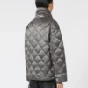 Kort waterafstotend canvas donsjack, donkergrijs Kort waterafstotend canvas donsjack, donkergrijs