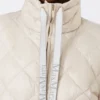 Kort waterafstotend canvas donsjack, zandkleur