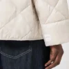Kort waterafstotend canvas donsjack, zandkleur