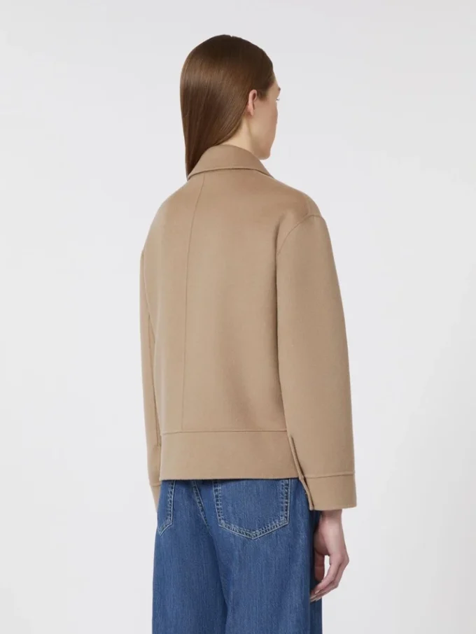 Kort wollen jasje, beige