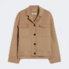 Kort wollen jasje, beige