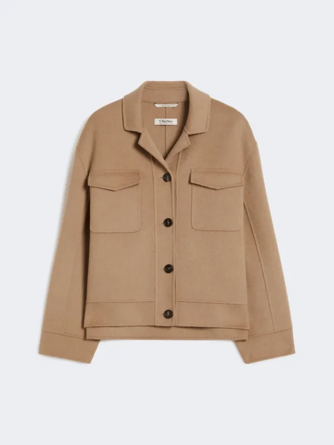 Kort wollen jasje, beige