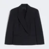 Korte blazer van wol, ultramarijnblauw