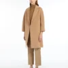 Korte dubbelzijdige wollen jas, camel