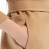 Korte dubbelzijdige wollen jas, camel