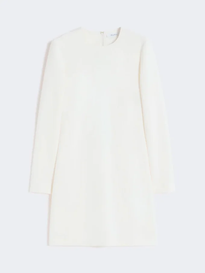 Korte jurk van scuba-jersey, ivoorkleurig Korte jurk van scuba-jersey, ivoorkleurig