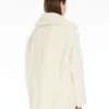 Korte Teddy Bear Icon Coat van alpaca en wol, wit