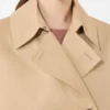 Korte, waterafstotende gabardine trenchcoat, beige Korte, waterafstotende gabardine trenchcoat, beige