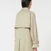 Korte, waterafstotende trenchcoat van twill, zandkleur Korte, waterafstotende trenchcoat van twill, zandkleur