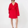 Korte wollen jas, rood Korte wollen jas, rood