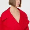 Korte wollen jas, rood Korte wollen jas, rood